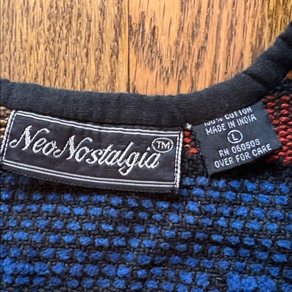 Neo Nostalgia sz L western southwestern woven open front vest - Picture 5 of 6